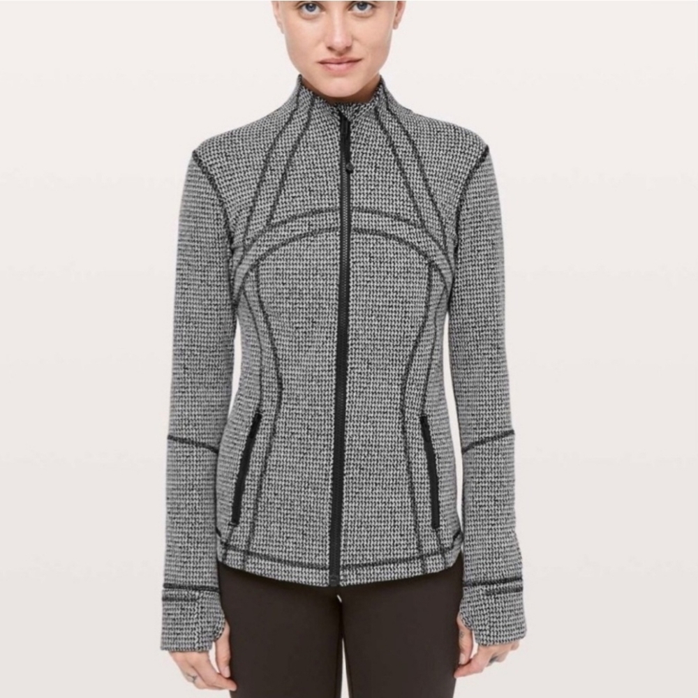Lululemon Define Jacket In Teeny Tooth White And Black Size 10